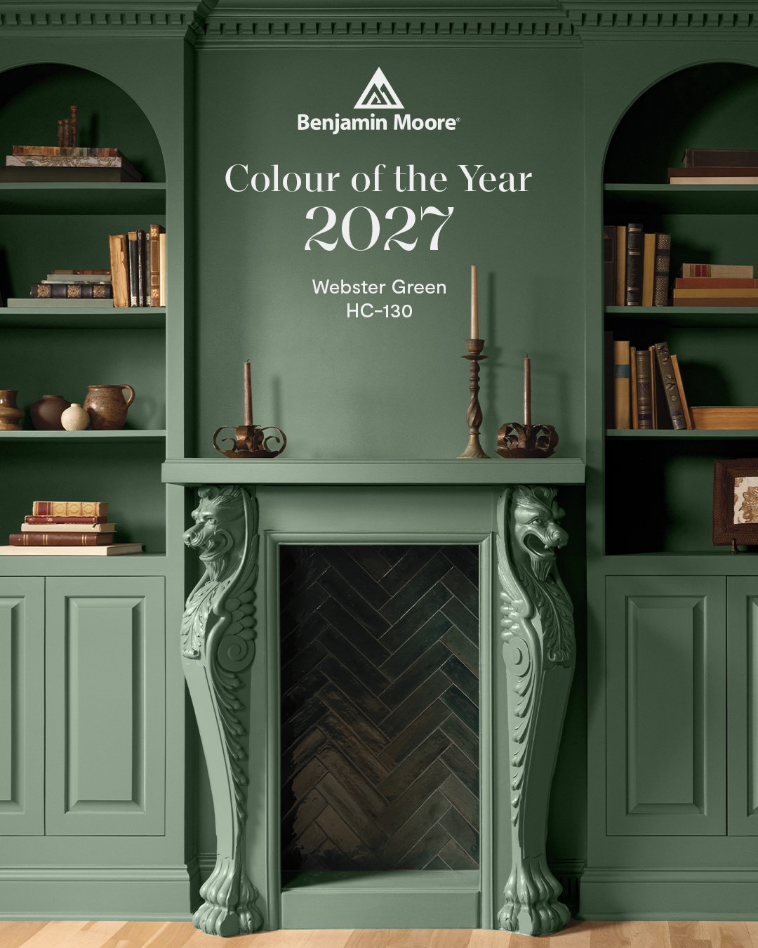 Benjamin Moore Colour of the Year 2027, Webster Green HC-130