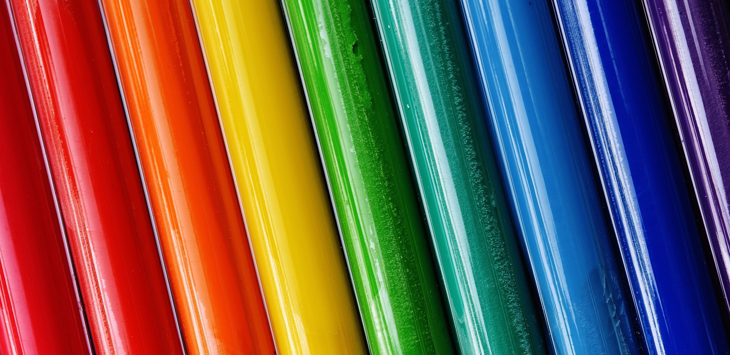 Rows of paint colour swatches