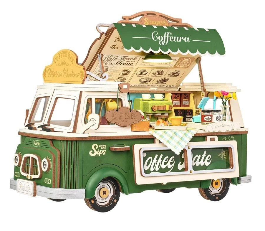 ROB-TGS07 - Rolife 3D Wooden Puzzle, Leo's Coffee TrucK