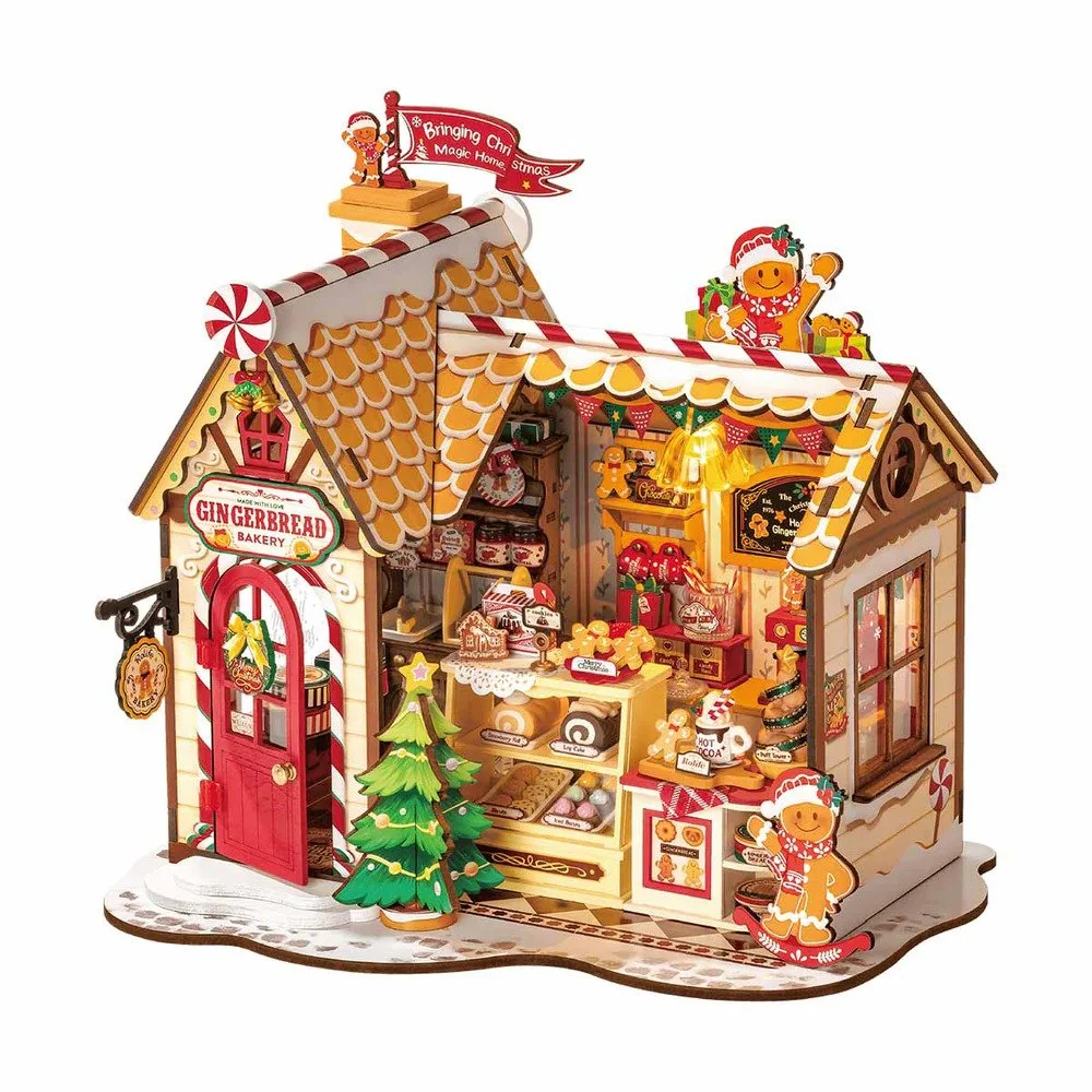 ROB-DG176 -Rolife DIY Miniature House Kit, Gingerbread House