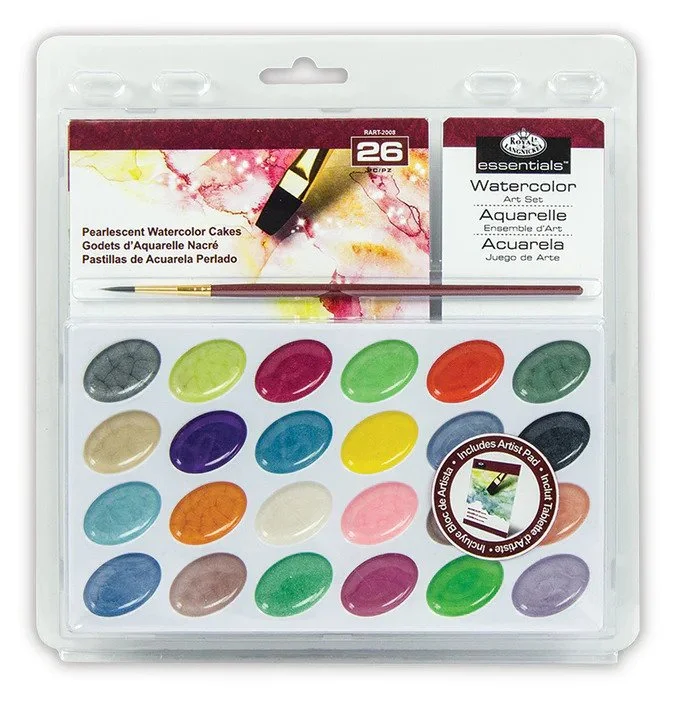 Royal & Langnickel Clamshell - Pearlescent Watercolor Cakes