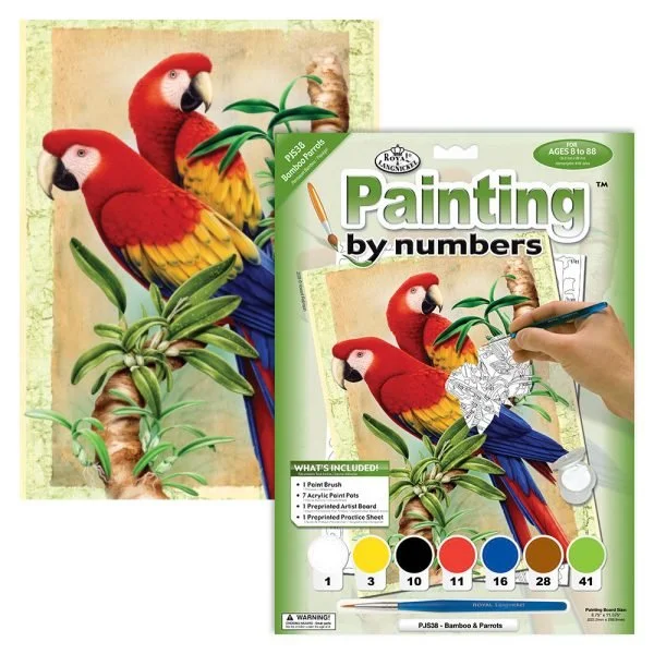 Royal & Langnickel Paint by Numbers- Bamboo Parrots