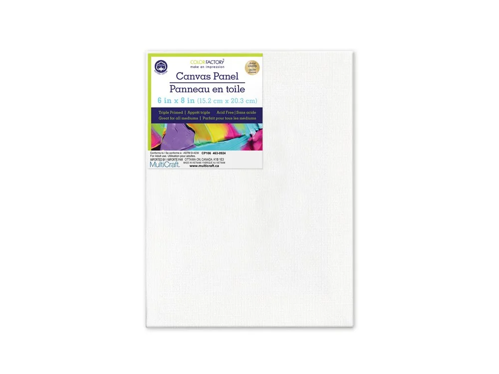 Canvas Panels Primed: 6"x8" Artist Quality
