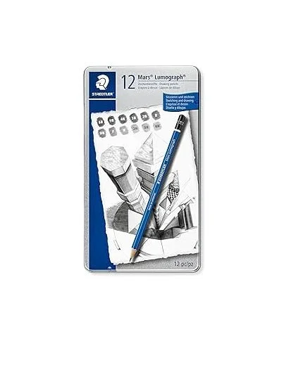 Staedtler Pencil Mars Lumograph, 12 Pieces Set (100 G12)