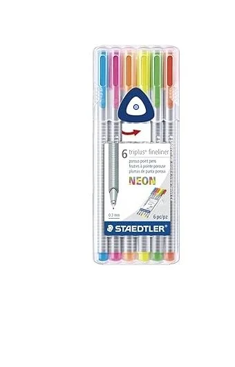 Staedtler 2004258 0.3 mm Triplus Fineliner Markers Neon